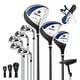 preview thumbnail 2 of 20, Men's Complete Golf Clubs Package Set 10 Pieces Includes Alloy Driver - See Details White/Blue