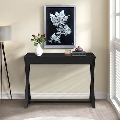 Charcoal Finish Console Table