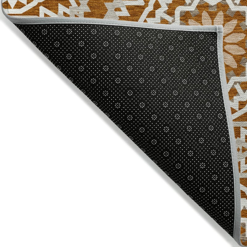 Machine Washable Indoor/ Outdoor Chantille Boho Global Rug