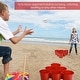preview thumbnail 3 of 7, Outdoor Yard Pong Game Set with 12 Red Buckets and 2 Balls Portable Backyard Party Game - 7.5" x 7" (H)