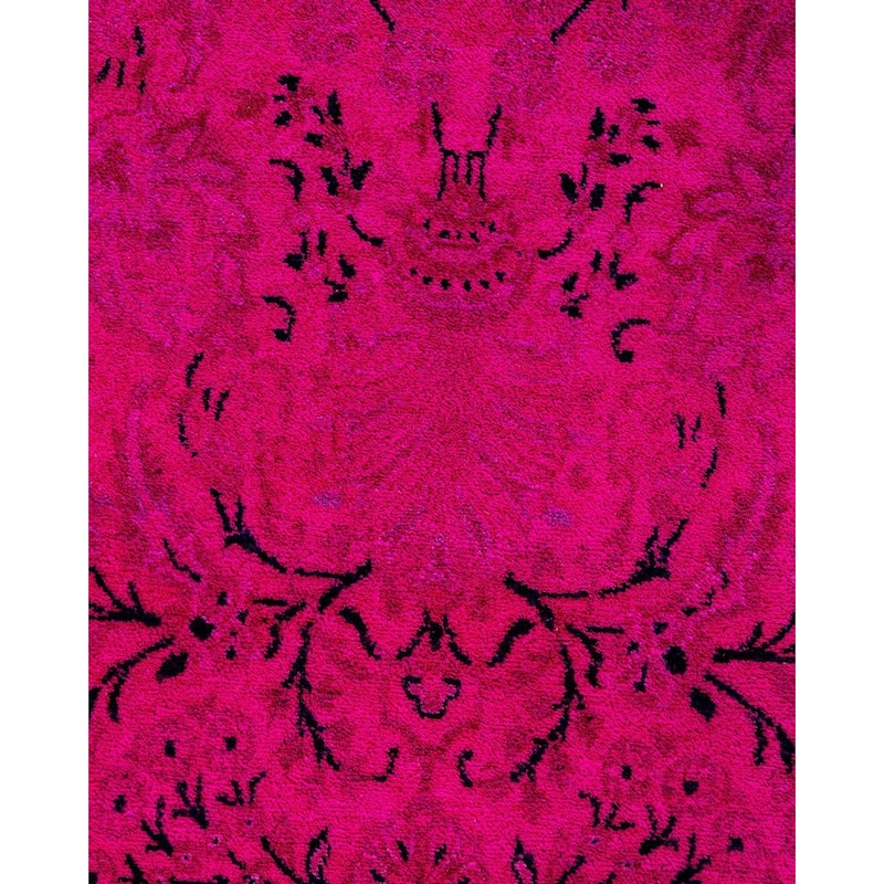 Fine Vibrance, One-of-a-Kind Hand-Knotted Area Rug - Pink, 5' 10" x 5' 10" - 5' 10" x 5' 10"