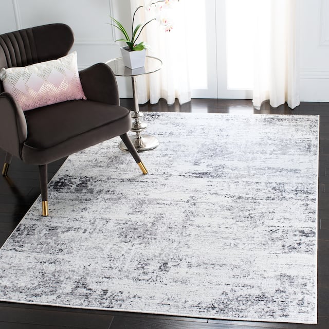 SAFAVIEH Amelia Modern Abstract Rug - 4' x 6' - Ivory/Grey