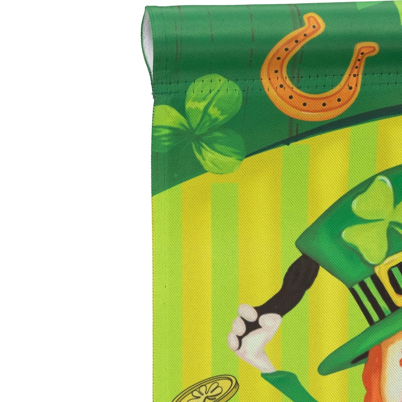 Dancing Leprechaun "Happy St. Patty's" Outdoor Garden Flag - 18" x 12.5"