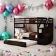 preview thumbnail 2 of 10, Twin Over Twin Bunk Bed With Twin Trundle and 3 Storage Stairs for Kids