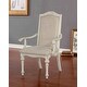 preview thumbnail 1 of 10, 9pc Accent Chair Dining Room Table Leaf Side Chairs Ivory Fabric Upho