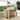 Rubber Wood Top Kitchen Island Set with Seating and Open Shelve, 3pc