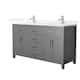 Option Dark Gray / White Quartz Top / Brushed Nickel