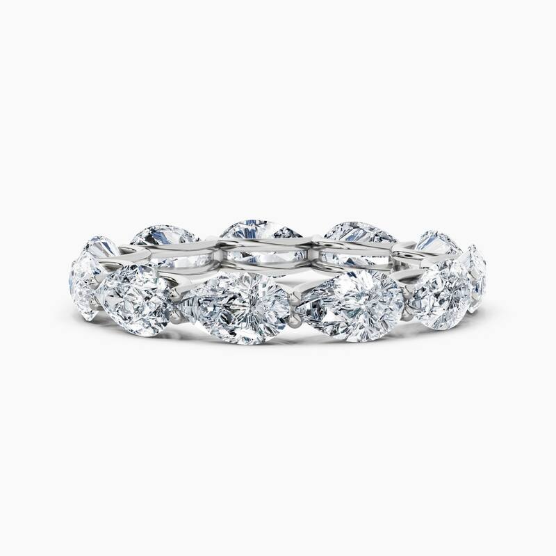 Auriya 14k Gold Pear East-West Lab Grown Diamond Eternity Band 1.70 - 6.75 ct. tw. (F-G, VS) - 5.50 ct. wt. - 7.5 - White