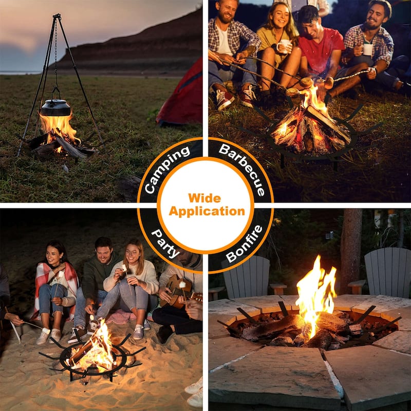 Aoodor 21"-31" Adjustable Fire Pit Grate