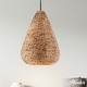 preview thumbnail 1 of 3, Hunter Cambria Boho Seagrass Pendant - Kitchen, Bedroom, Living Room, Dining Room, Entry - Transitional, Coastal Teardrop - 18" w x 24" h