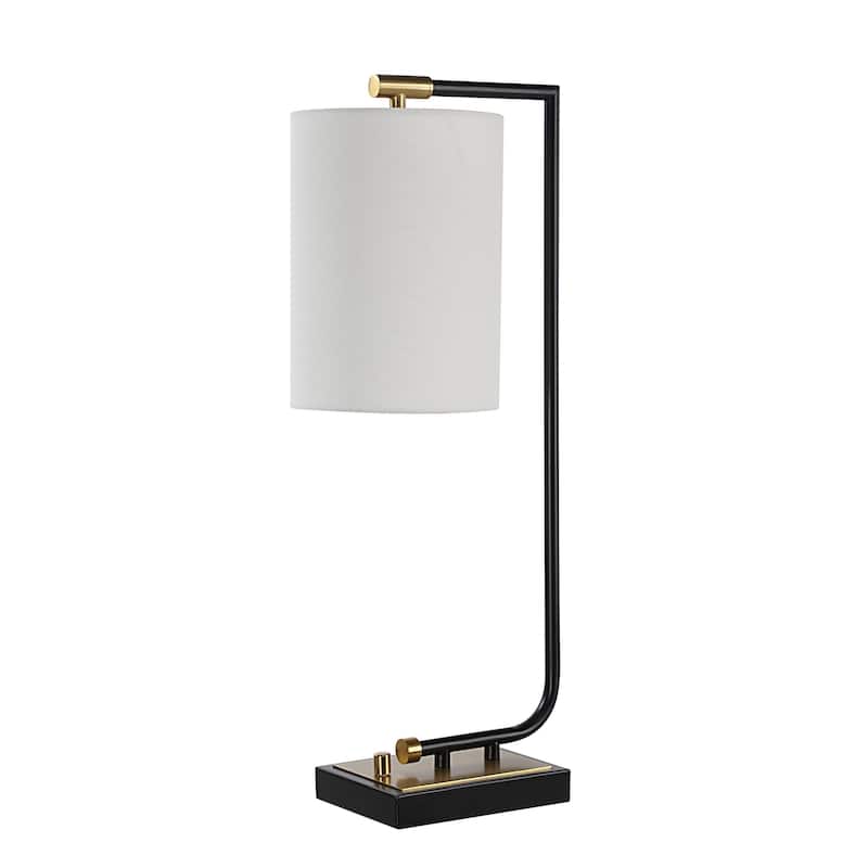 USB Powered Table Lamp with Drum Shade - 28" - Matte Black