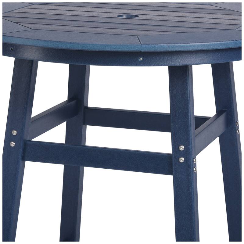 Polytrends Laguna Hdpe All Weather Outdoor Patio 35" Round Bar Table