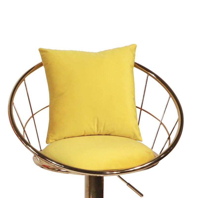 velvet bar chair, pure gold plated, 360 degree rotation, adjustable height,Suitable for dinning room and barset of 2
