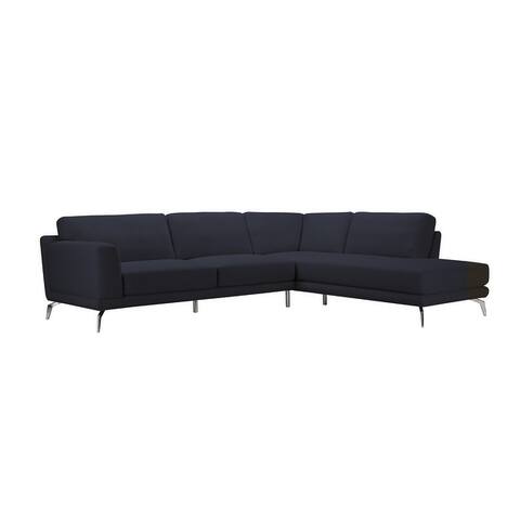 Abbyson Kyler Fabric Sectional with Metal Legs