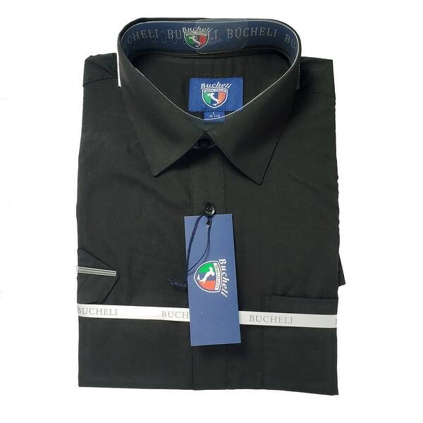 Shop Men S Short Sleeve Cotton Blend Dress Shirt 4 Colors