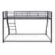 preview thumbnail 7 of 9, Twin XL over Queen Metal Floor Bunk Bed, Black