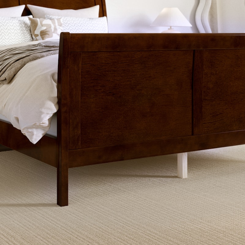 Portland Full Size Foundation Bed with Matching Footboard in Walnut