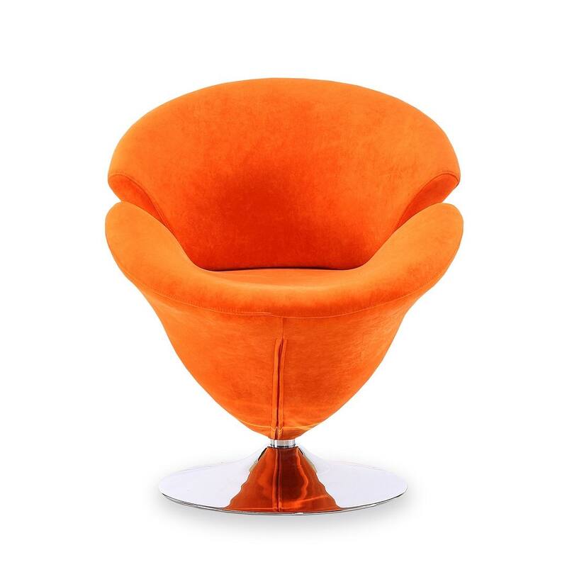 Manhattan Comfort Tulip Velvet Swivel Accent Chair