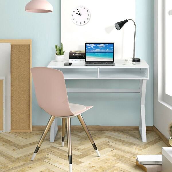 Shop Gymax Modern Computer Desk Writing Desk Makeup Vanity Table