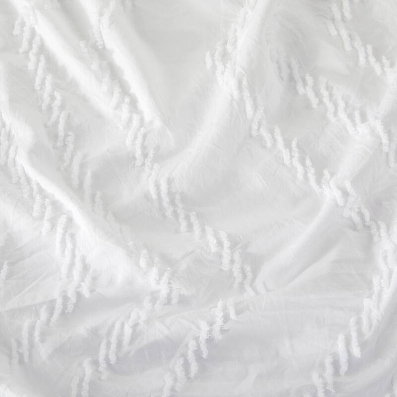 Clipped Jacquard Geometric Duvet Cover & Pillowcase Set