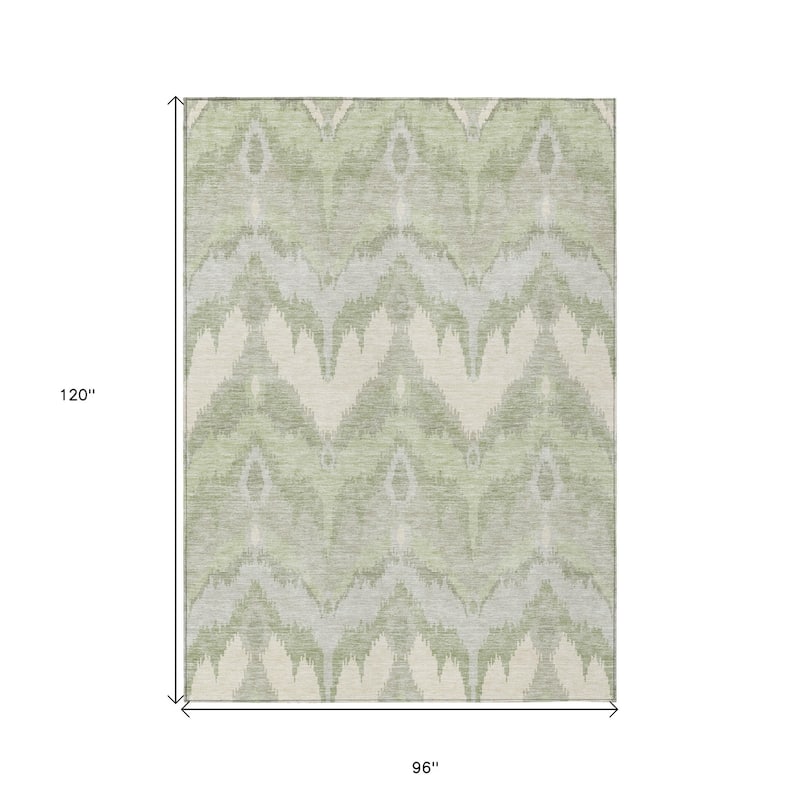 HomeRoots Ikat Transitional Rectangle Outdoor Rug