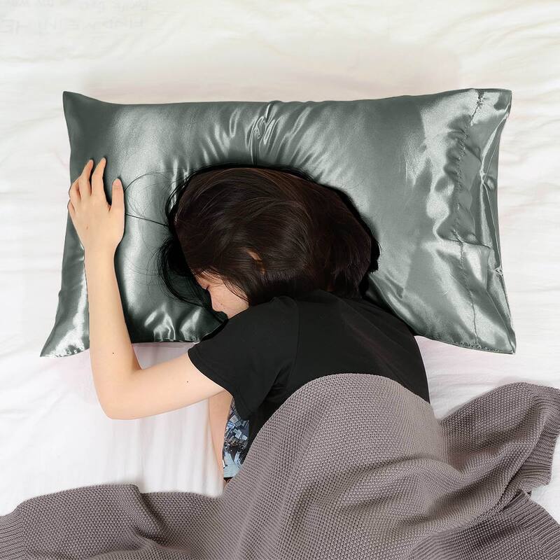 Satin Pillowcases Standard Pillow Covers Set of 2