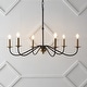 preview thumbnail 11 of 30, Nola 34.75" 6-Light Bohemian Farmhouse Iron LED Chandelier, by JONATHAN Y