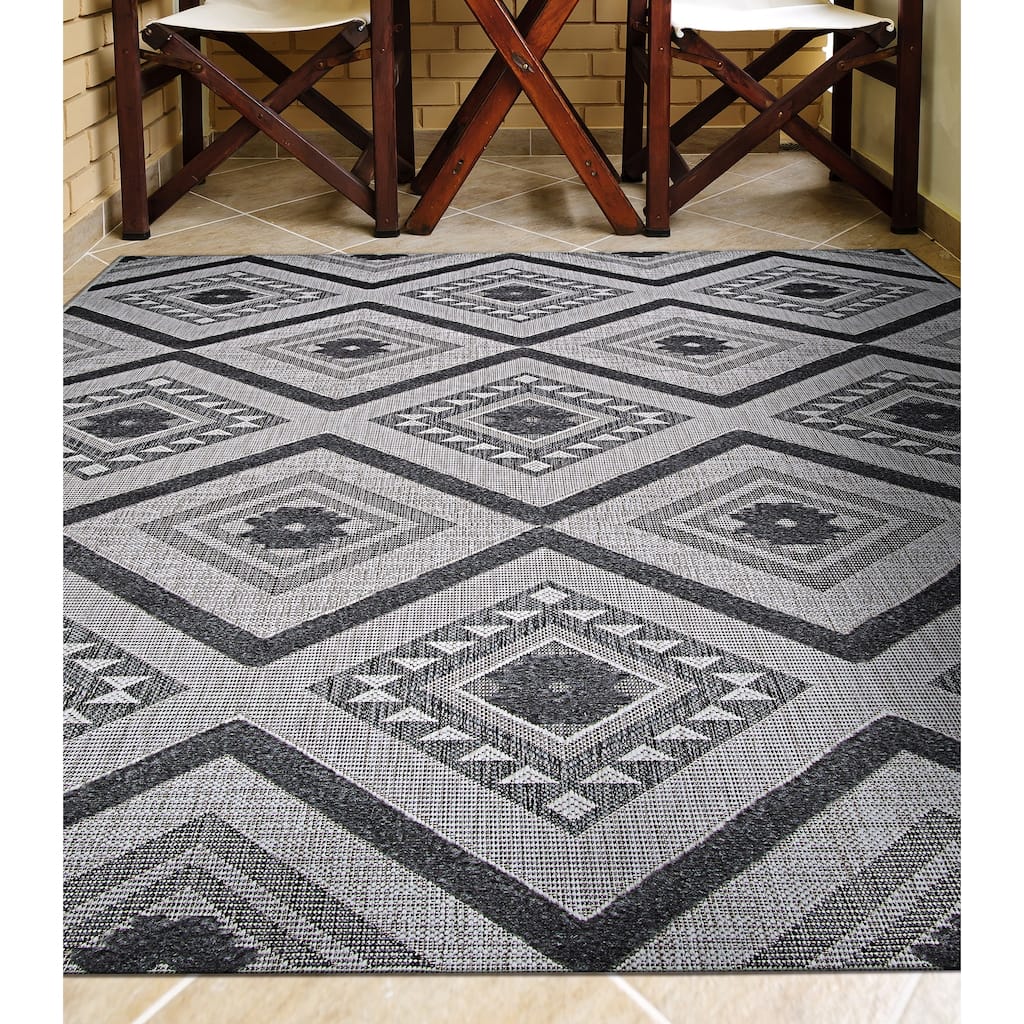 Ravine Wonderment Gray Indoor/Outdoor Area Rug