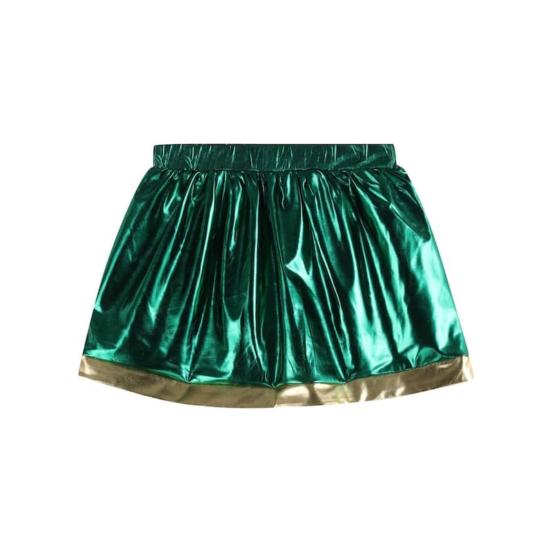 Lil Cactus Green and Gold Mardi Gras Skort