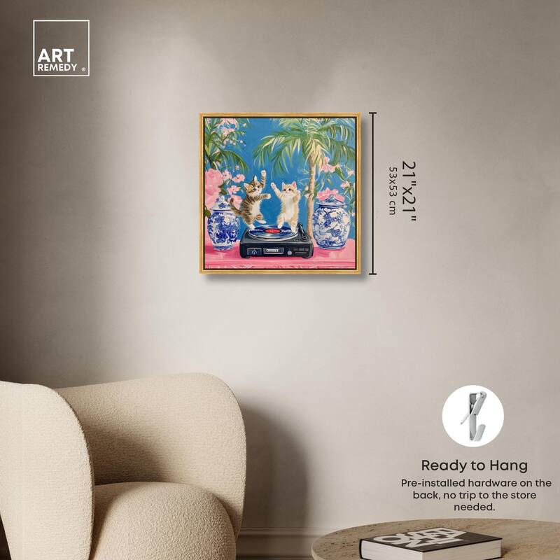 Turntable Twirlers Canvas by Art Remedy