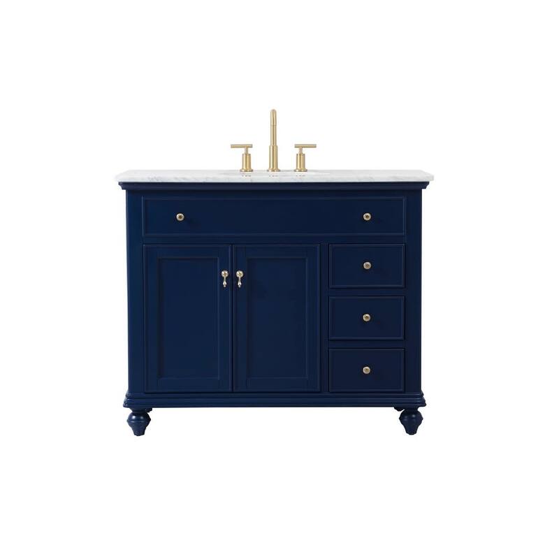 Elegant Lighting VF12342 Otto 42" Free Standing Single Basin Vanity - Blue