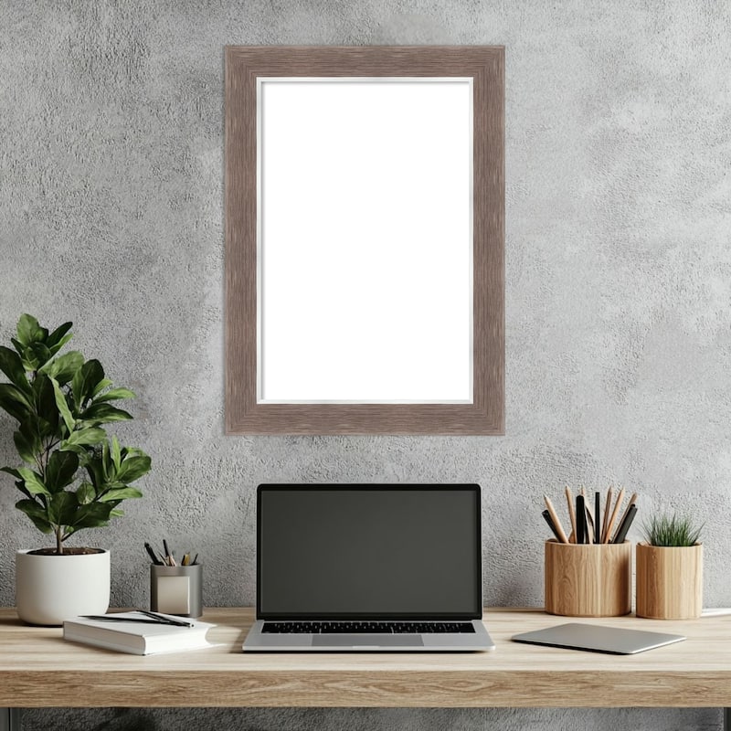 Amanti Art Noble Mocha Framed Dry Erase Magnetic Board