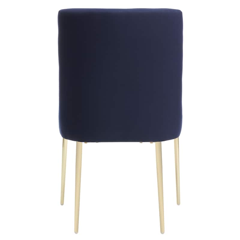 SAFAVIEH Couture Melonie Velvet Accent Chair - Mustard / Brass - 28"x23"x35.3" - 28" W x 23" D x 35" H - 28Wx23Dx35H