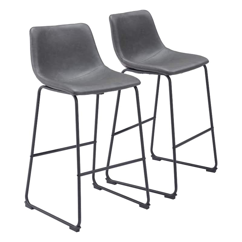 Smart Bar Chair (Set of 2) - 19.7" W x 21.3" D x 39.4" H