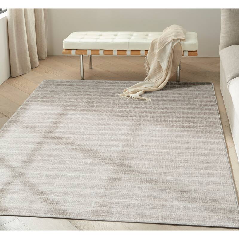 Calvin Klein CK079 Notes Indoor only Grey Geometric Area Rug