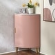 preview thumbnail 2 of 8, Lifestorey Dorion Corner Channel Front Cabinet Pink