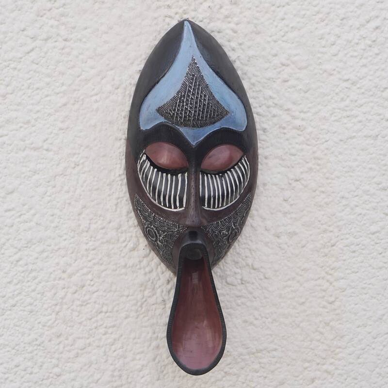 Novica Handmade Ancestral Chant African Wood Mask