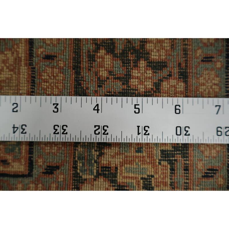 Hand Knotted Oriental 100% Wool Carpet Traditional Floral Oranges & Rust Tabriz (Haj Jalili) Area Rug - 6' 1'' X 4' 5''