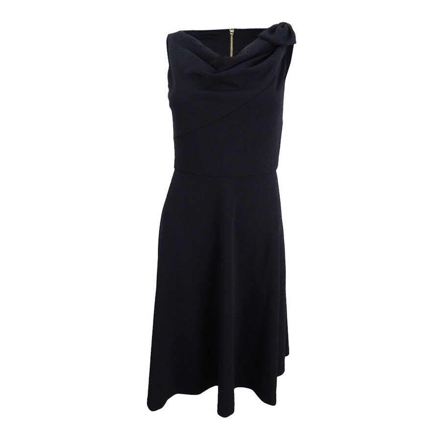 black dress with white bow