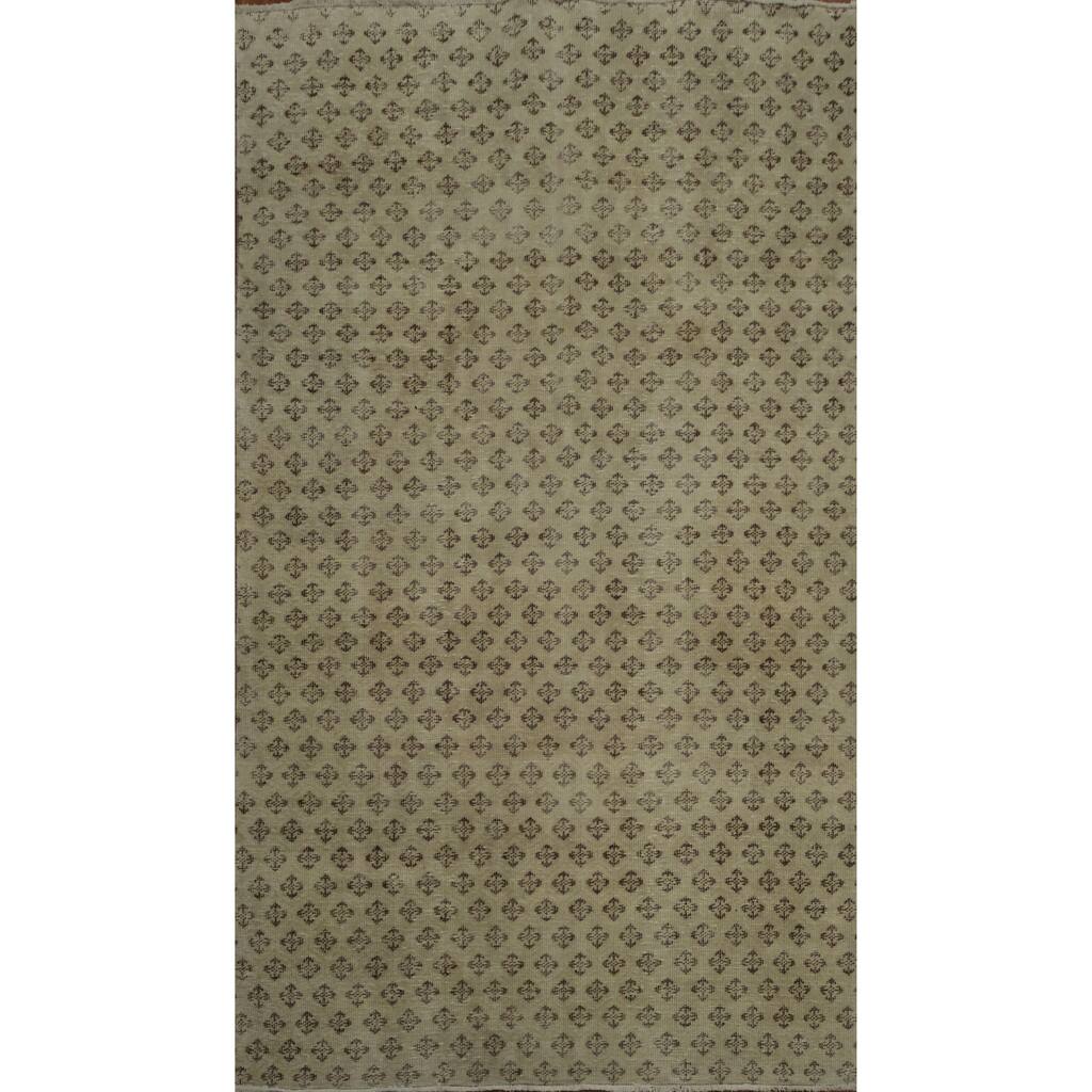 Hand Knotted Oriental 100% Wool Carpet Transitional Floral Beige & Ivories Anatolian Area Rug - 9' 3'' X 5' 10''