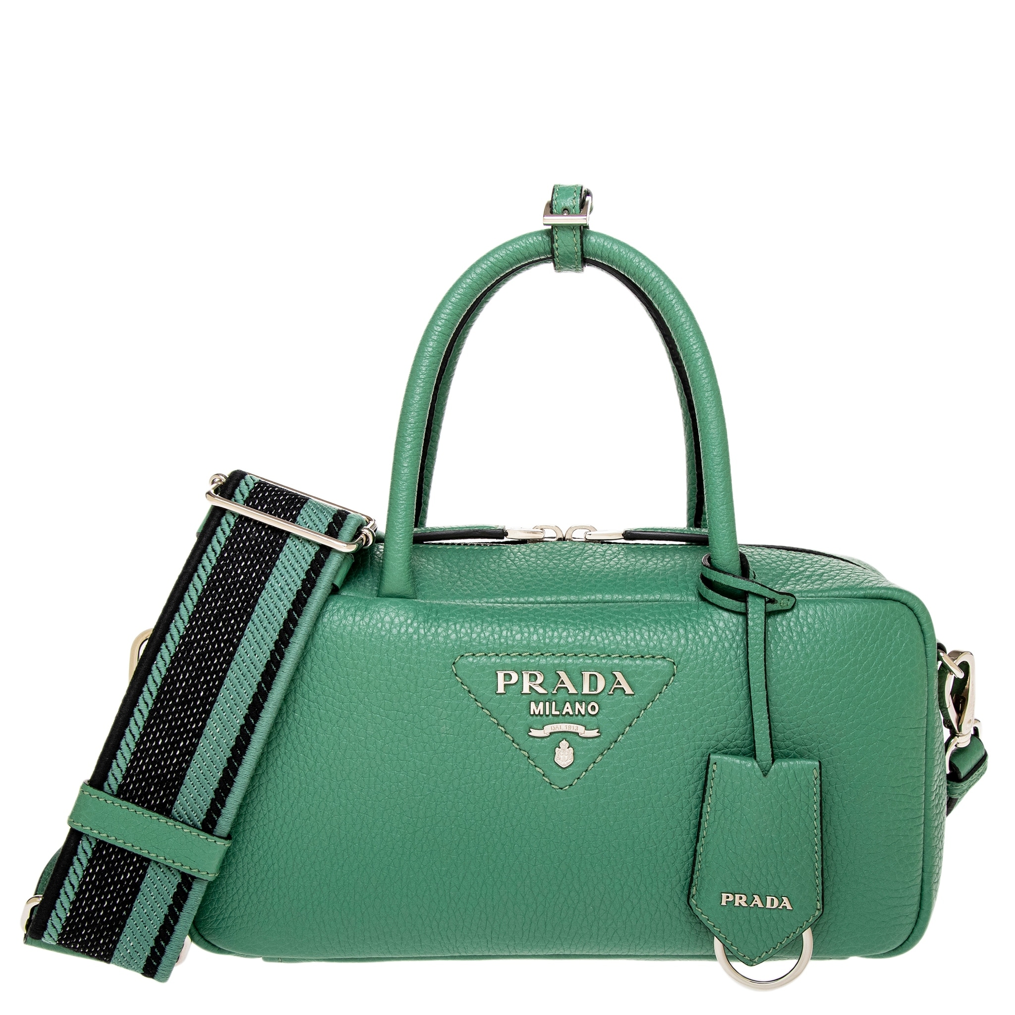 Prada Medium Brushed Leather Top Handle Bag - Overstock - 43008959