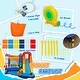 preview thumbnail 9 of 7, Qaba Inflatable Bounce House, Kids Water Slide with Splash Pool, Trampoline, Climbing Wall, Cannon - multicolored