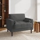 preview thumbnail 31 of 77, 62.5'' W Corduroy Couch Upholstered Square Arm Sofa Grey/ Armchair