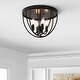 preview thumbnail 1 of 6, Alma 13.75" Metal LED Flush Mount, Oil Rubbed Bronze by JONATHAN Y