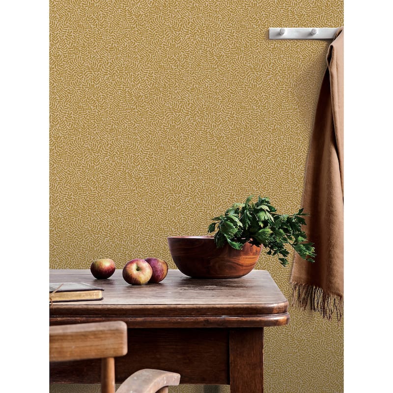 A-Street Prints Anna Mustard Fern Trail Wallpaper
