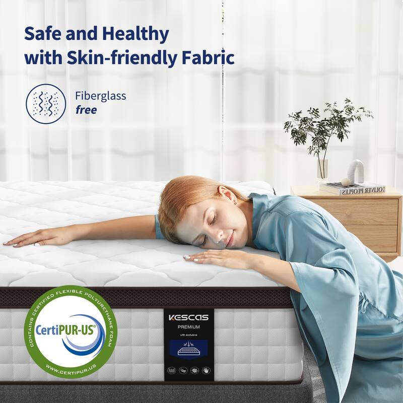 12-inch Memory Foam Pillow Top Medium Firm Innerspring Mattress