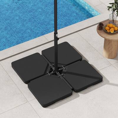 Patio Offset Umbrella Base with Easy-Fill Spouts - Multi