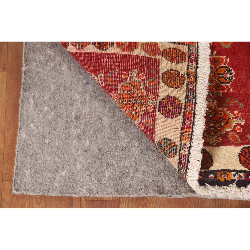 Red Shiraz Persian Vintage Square Rug Handmade Wool Carpet - 2'1" x 1'10"
