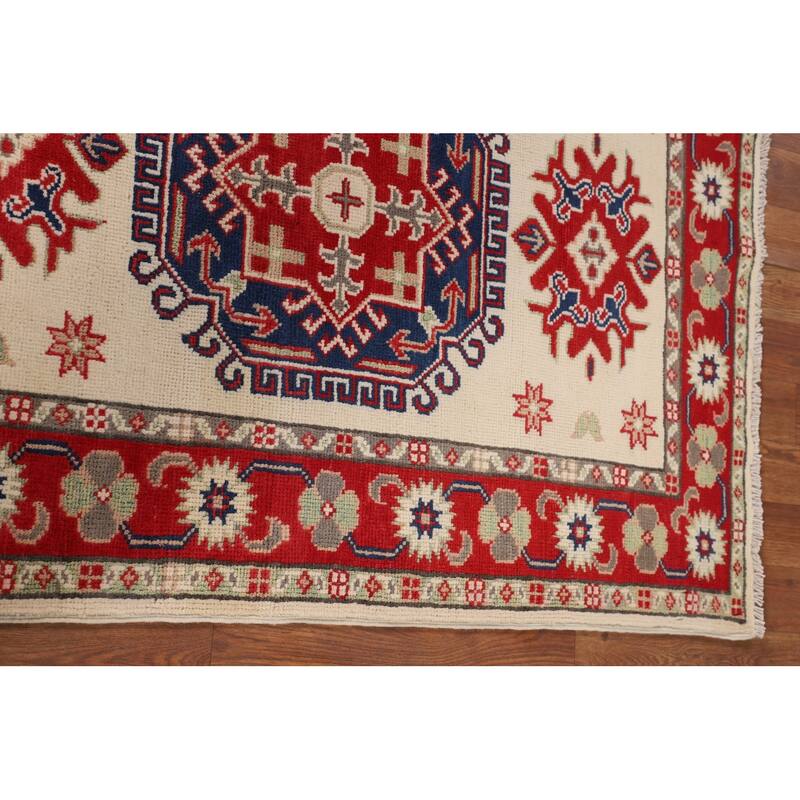 Kazak Oriental Accent Rug Handmade Wool Carpet - 3'0" x 4'0"