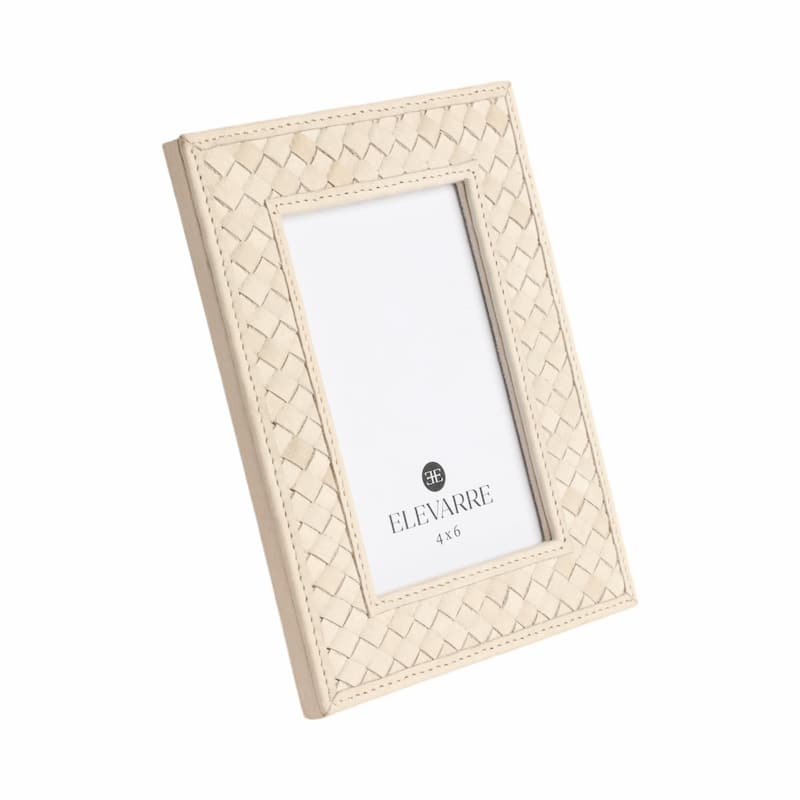 Decorative Photo Frame with Basketweave Texture for Home Decor